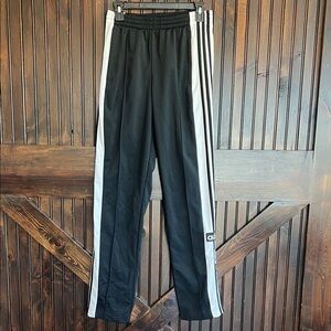 Adidas Black and White Snap Track Pants